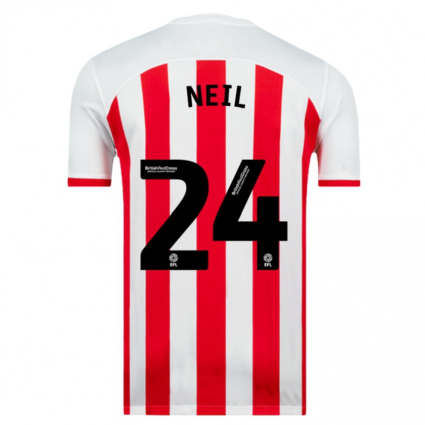 Enfant Football Maillot Dan Neil #24 Blanc Tenues Domicile 2023/24 Canada