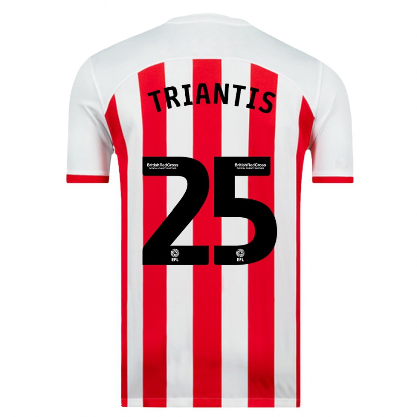 Kids Football Nectarios Triantis #25 White Home Jersey 2023/24 T-Shirt Canada