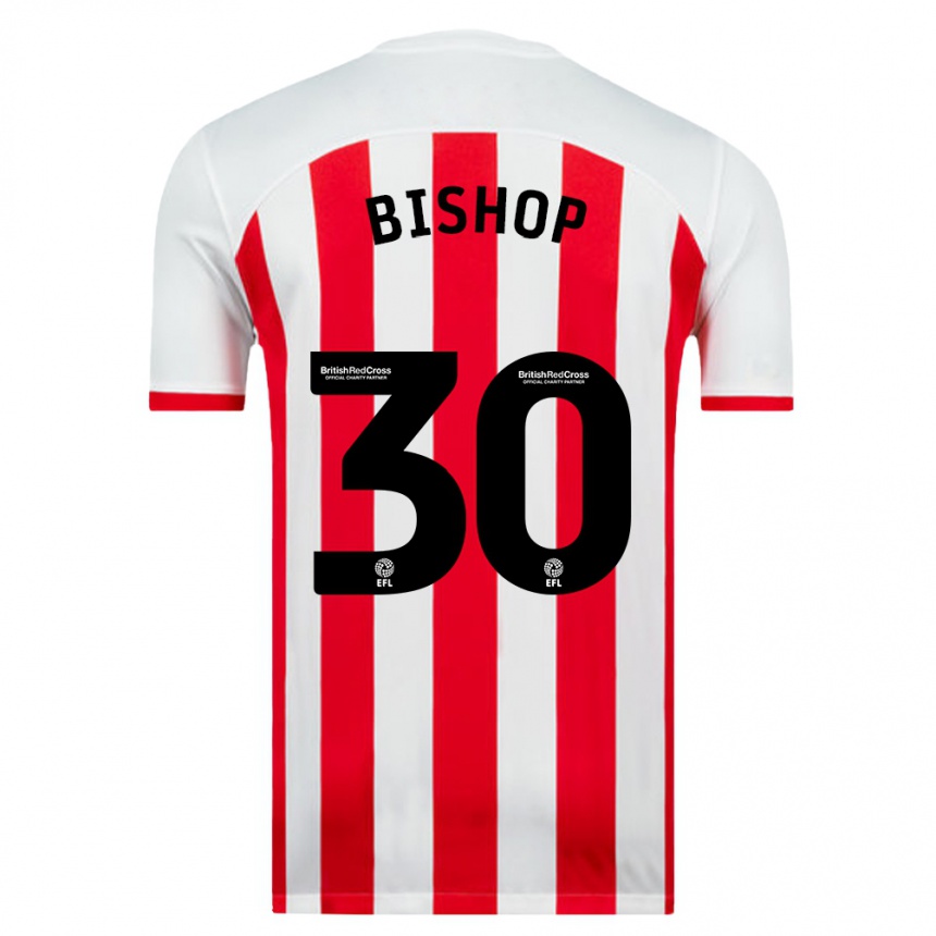 Kids Football Nathan Bishop #30 White Home Jersey 2023/24 T-Shirt Canada