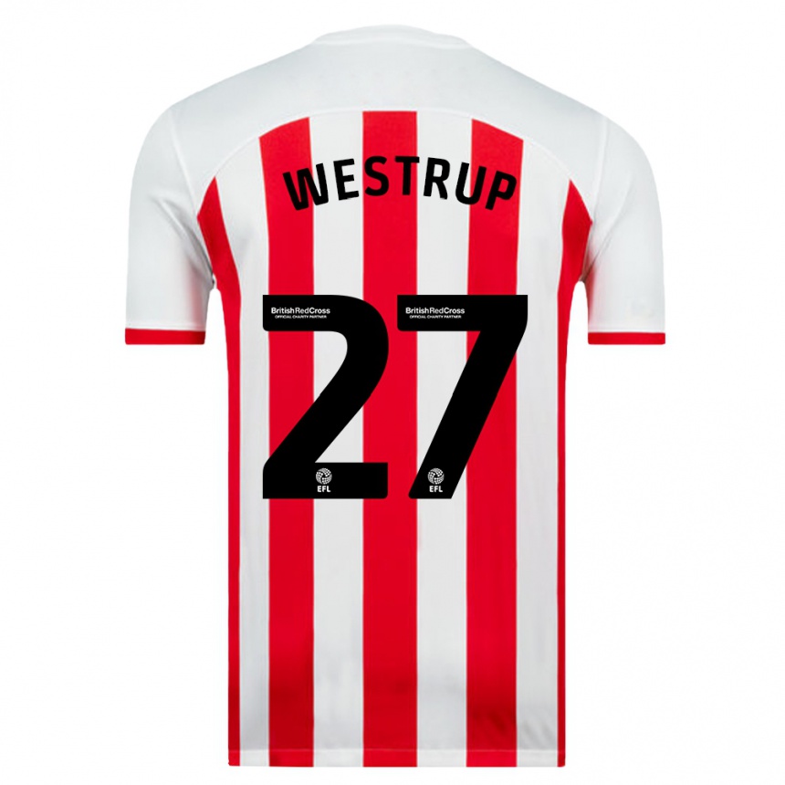 Kids Football Brianna Westrup #27 White Home Jersey 2023/24 T-Shirt Canada