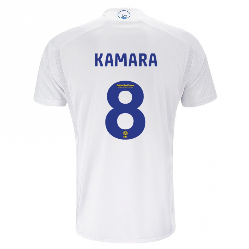 Kids Football Glen Kamara #8 White Home Jersey 2023/24 T-Shirt Canada