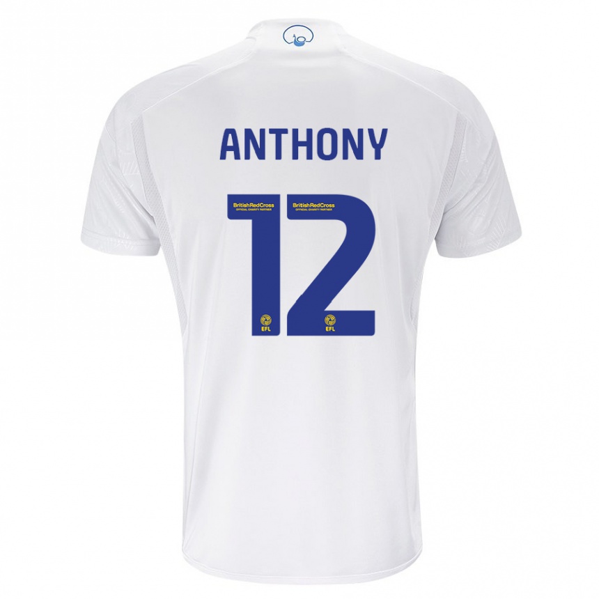 Kids Football Jaidon Anthony #12 White Home Jersey 2023/24 T-Shirt Canada