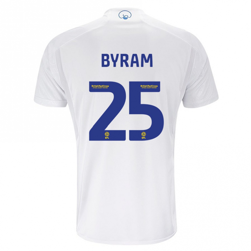 Kids Football Sam Byram #25 White Home Jersey 2023/24 T-Shirt Canada