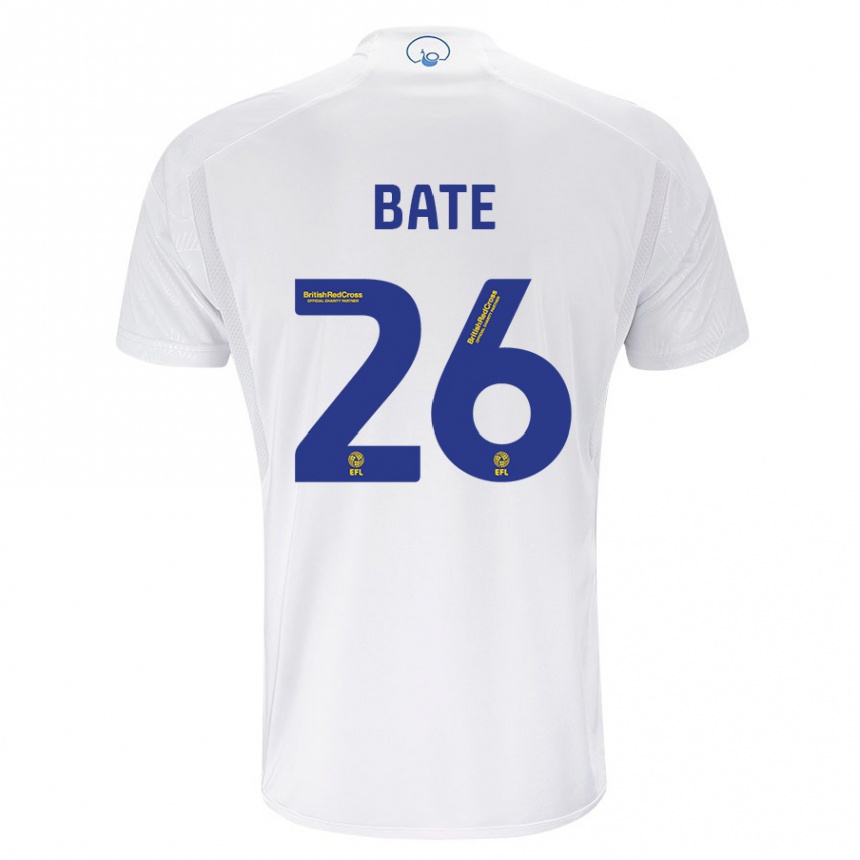 Kids Football Lewis Bate #26 White Home Jersey 2023/24 T-Shirt Canada