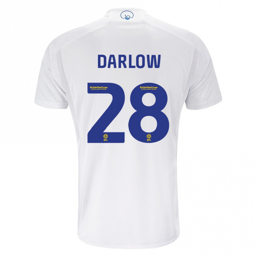 Kids Football Karl Darlow #28 White Home Jersey 2023/24 T-Shirt Canada