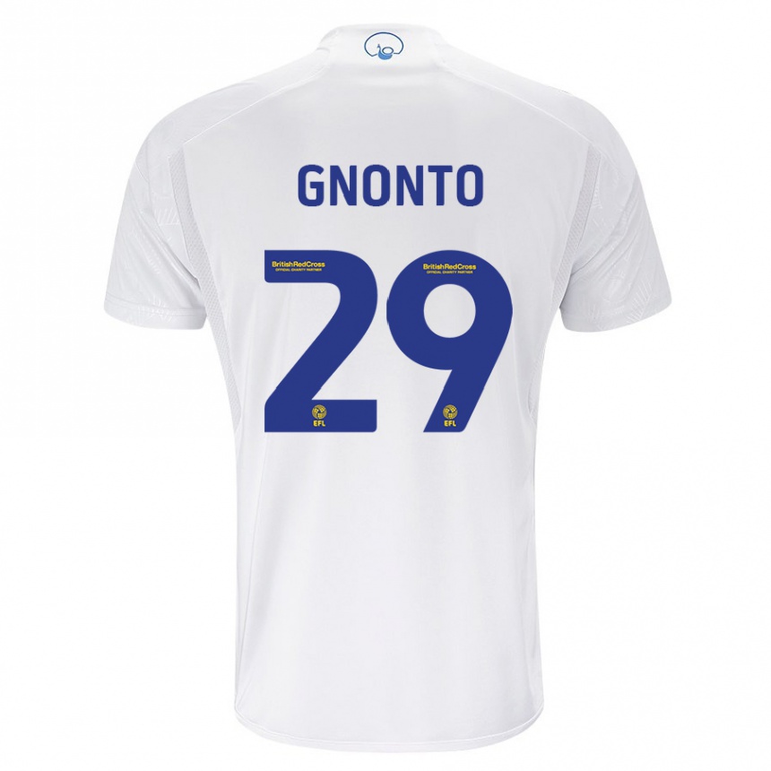 Kids Football Wilfried Gnonto #29 White Home Jersey 2023/24 T-Shirt Canada