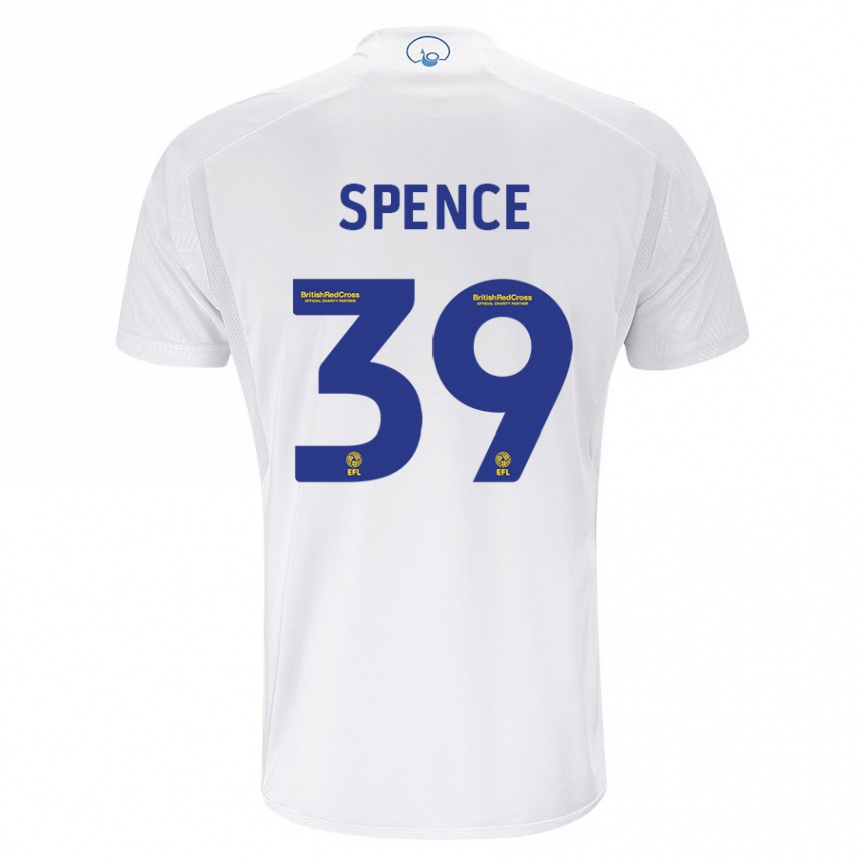 Kids Football Djed Spence #39 White Home Jersey 2023/24 T-Shirt Canada