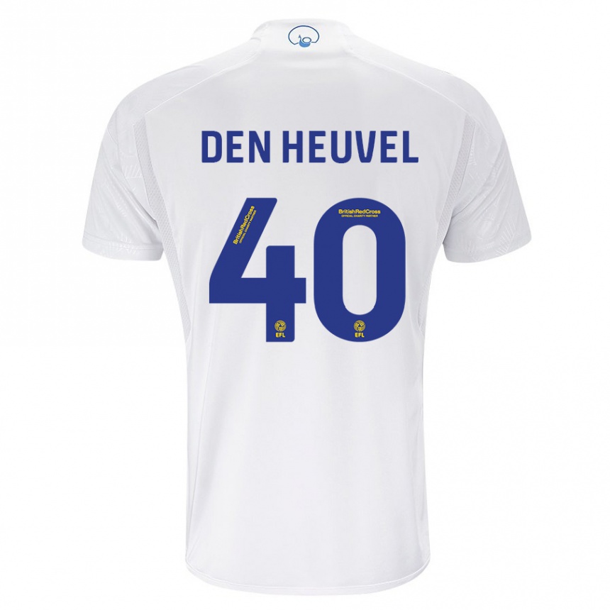 Kids Football Dani Van Den Heuvel #40 White Home Jersey 2023/24 T-Shirt Canada