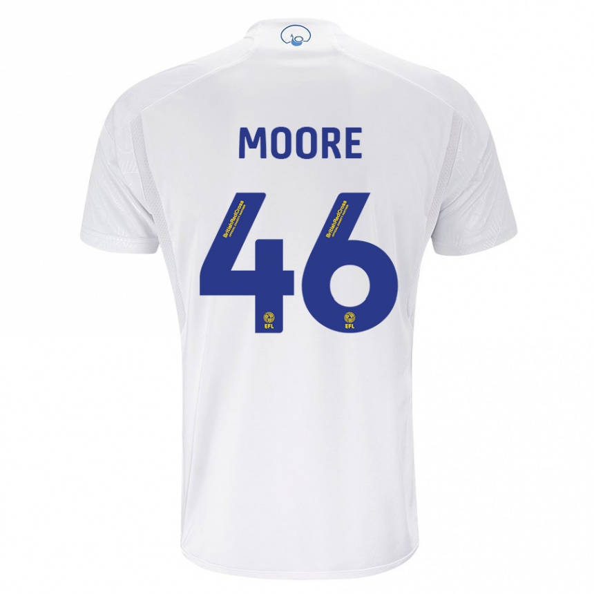 Kids Football Kris Moore #46 White Home Jersey 2023/24 T-Shirt Canada