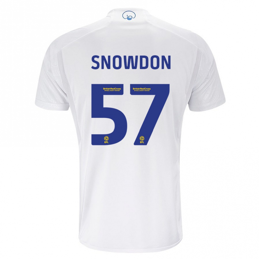 Kids Football Joe Snowdon #57 White Home Jersey 2023/24 T-Shirt Canada