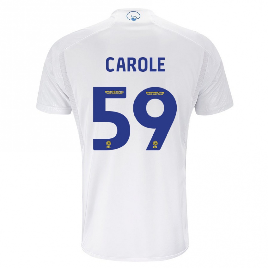 Kids Football Keenan Carole #59 White Home Jersey 2023/24 T-Shirt Canada