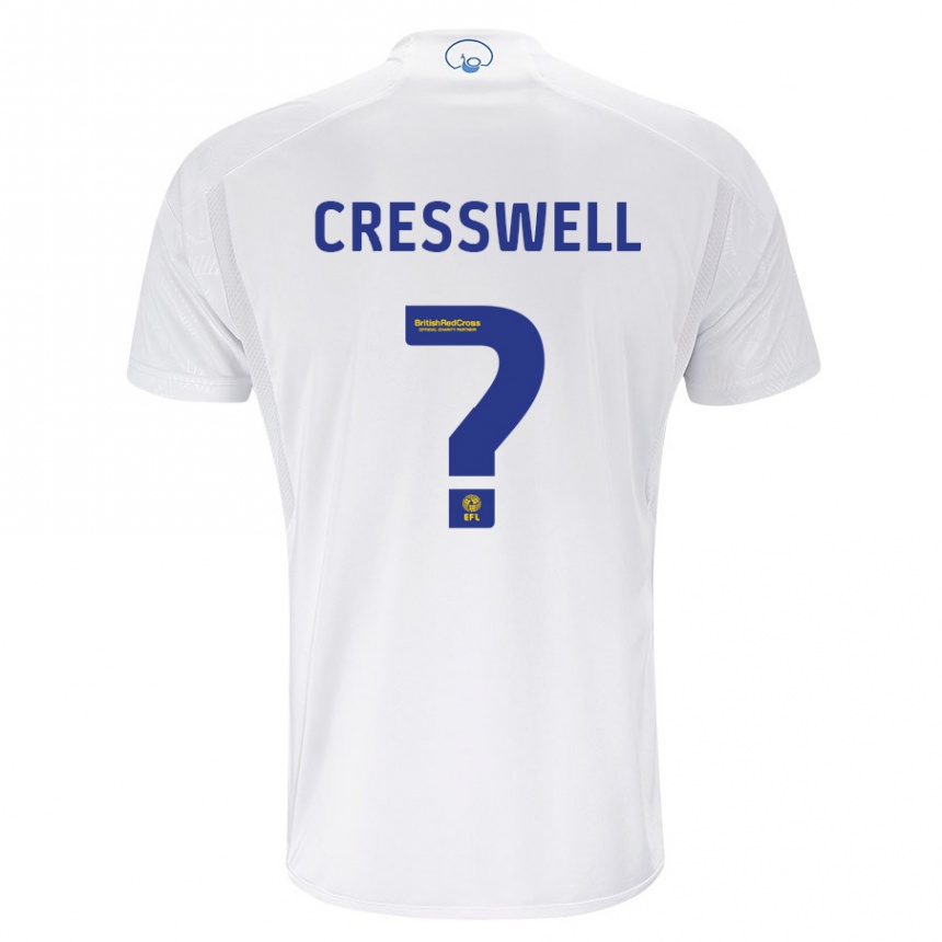 Kids Football Alfie Cresswell #0 White Home Jersey 2023/24 T-Shirt Canada