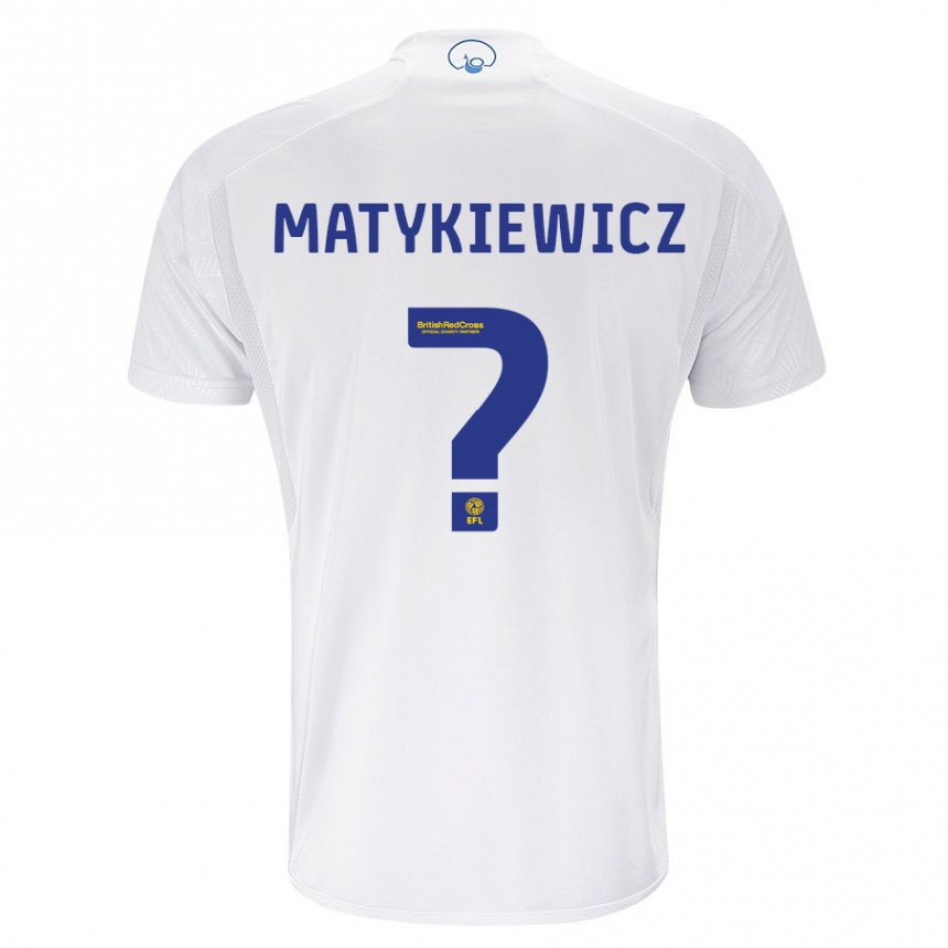 Enfant Football Maillot Luke Matykiewicz #0 Blanc Tenues Domicile 2023/24 Canada