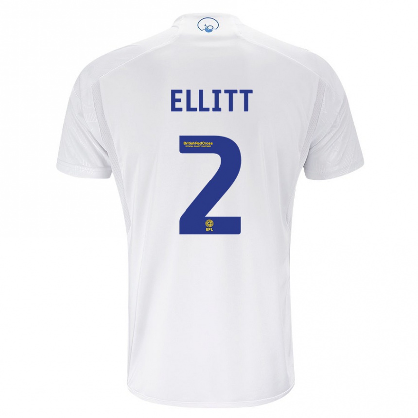 Kids Football Izzy Ellitt #2 White Home Jersey 2023/24 T-Shirt Canada