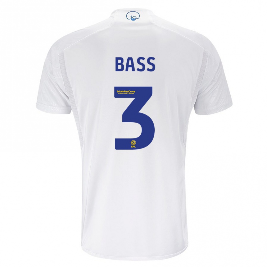 Kids Football Rebekah Bass #3 White Home Jersey 2023/24 T-Shirt Canada