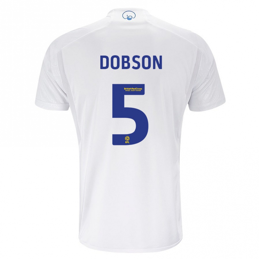 Enfant Football Maillot Ellie Dobson #5 Blanc Tenues Domicile 2023/24 Canada