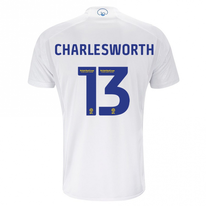 Kids Football Millie Robshaw-Charlesworth #13 White Home Jersey 2023/24 T-Shirt Canada