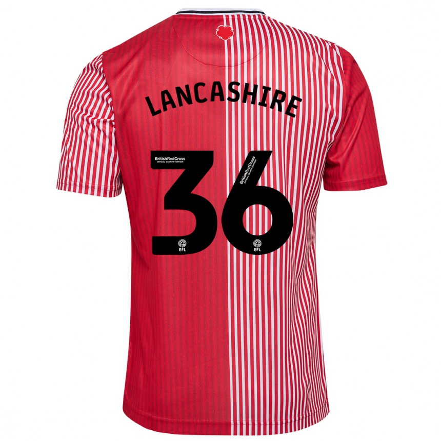 Enfant Football Maillot Olly Lancashire #36 Rouge Tenues Domicile 2023/24 Canada