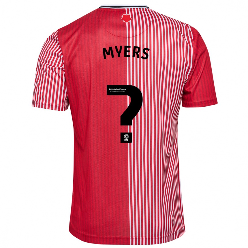 Enfant Football Maillot Tevin Myers #0 Rouge Tenues Domicile 2023/24 Canada