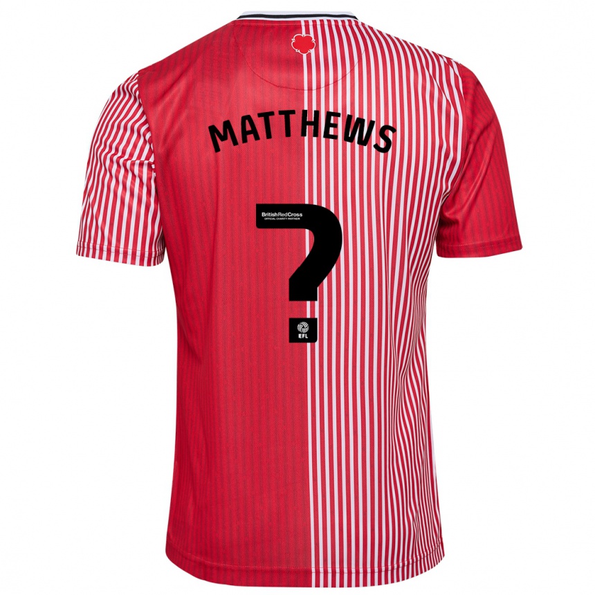 Enfant Football Maillot Abdulhalim Okonola-Matthews #0 Rouge Tenues Domicile 2023/24 Canada