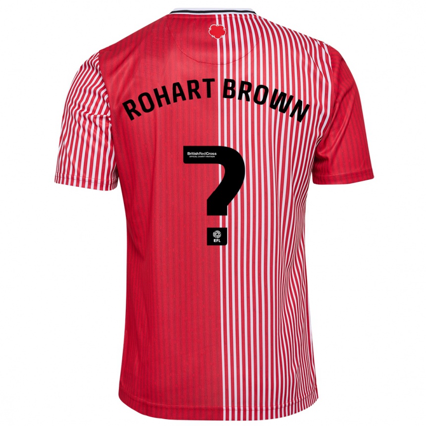 Enfant Football Maillot Thierry Rohart-Brown #0 Rouge Tenues Domicile 2023/24 Canada