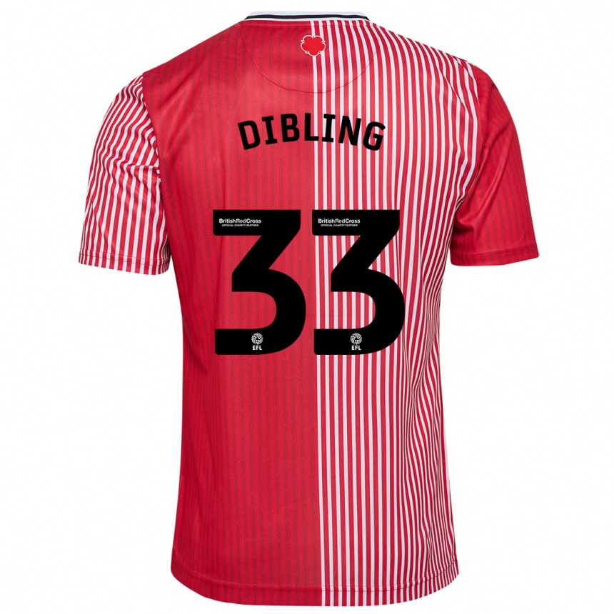 Enfant Football Maillot Tyler Dibling #33 Rouge Tenues Domicile 2023/24 Canada