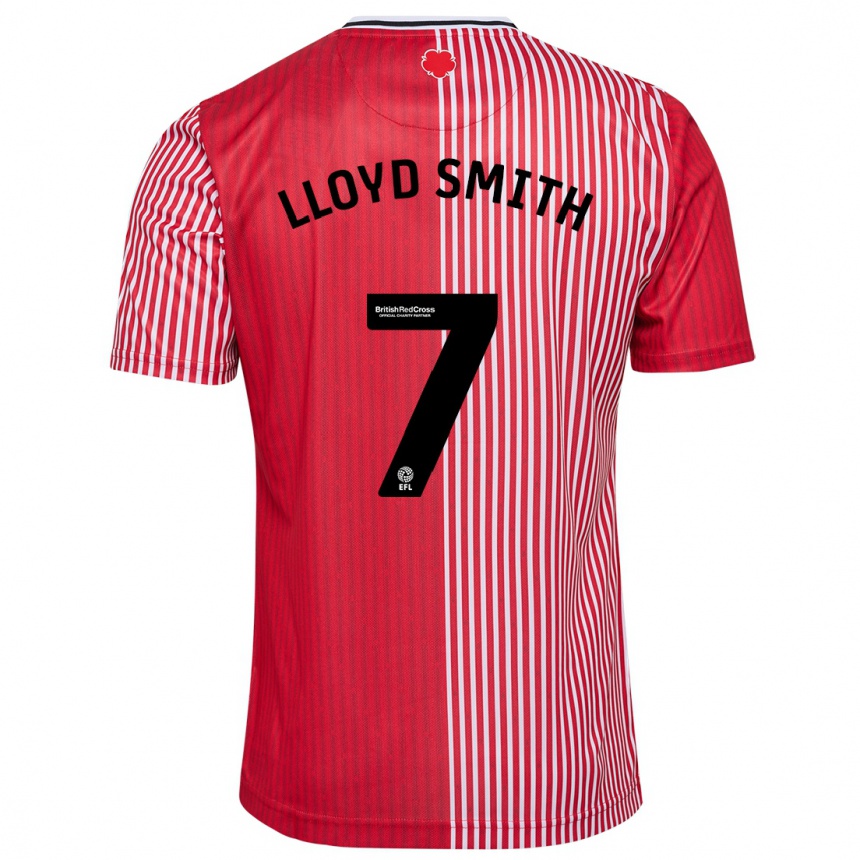 Kids Football Lexi Lloyd-Smith #7 Red Home Jersey 2023/24 T-Shirt Canada