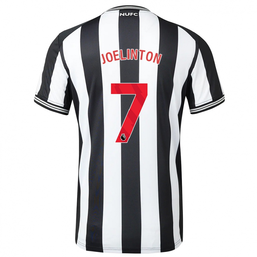 Kids Football Joelinton #7 Black White Home Jersey 2023/24 T-Shirt Canada