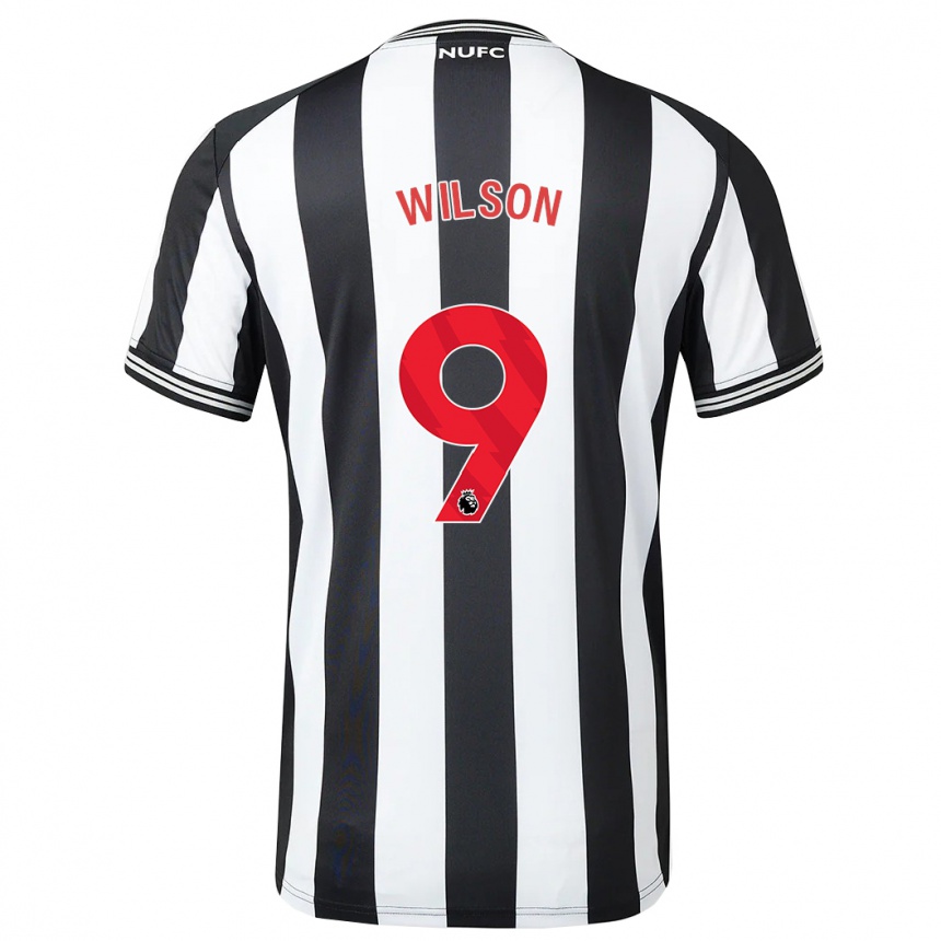 Kids Football Callum Wilson #9 Black White Home Jersey 2023/24 T-Shirt Canada