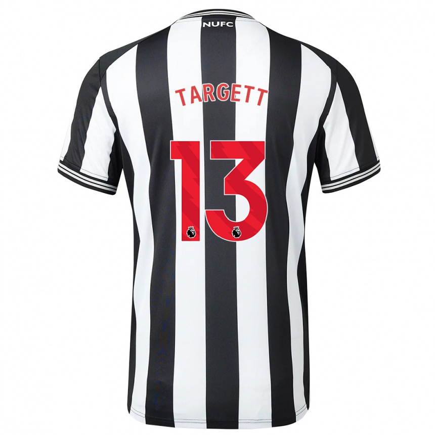 Kids Football Matt Targett #13 Black White Home Jersey 2023/24 T-Shirt Canada