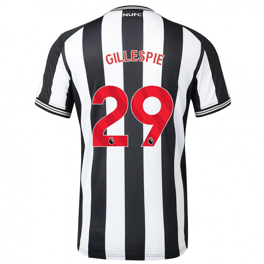 Kids Football Mark Gillespie #29 Black White Home Jersey 2023/24 T-Shirt Canada