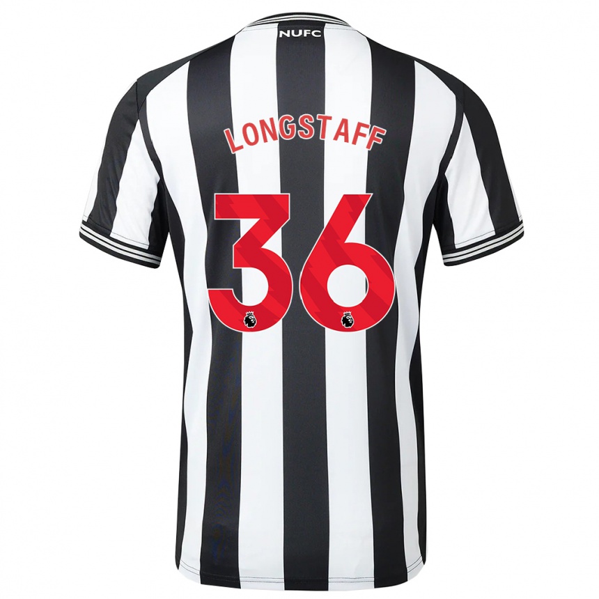 Kids Football Sean Longstaff #36 Black White Home Jersey 2023/24 T-Shirt Canada