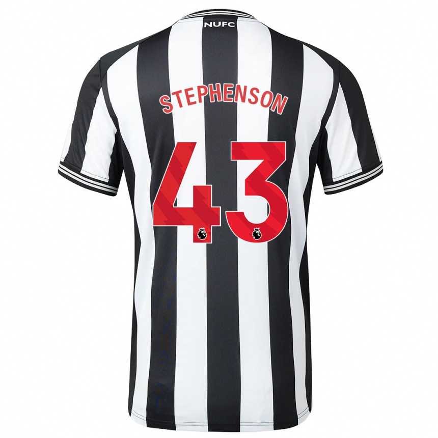 Kids Football Dylan Stephenson #43 Black White Home Jersey 2023/24 T-Shirt Canada