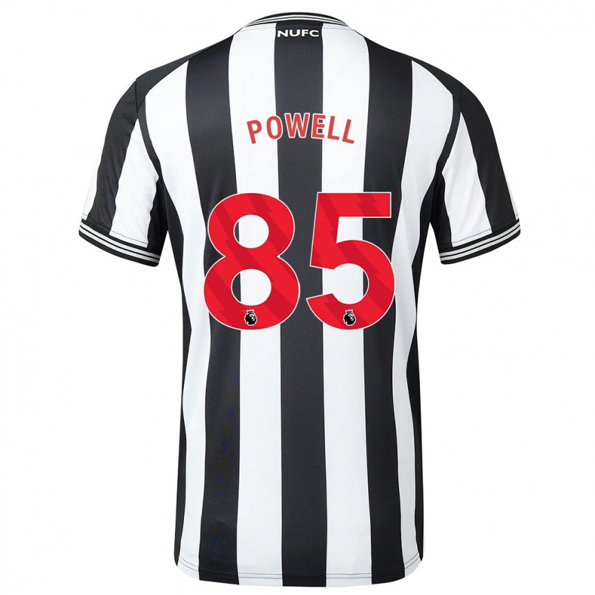 Kids Football Rory Powell #85 Black White Home Jersey 2023/24 T-Shirt Canada