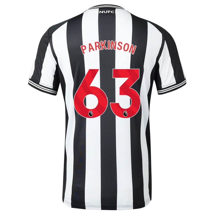 Kids Football Ben Parkinson #63 Black White Home Jersey 2023/24 T-Shirt Canada