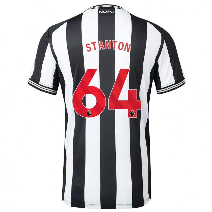 Kids Football Ellis Stanton #64 Black White Home Jersey 2023/24 T-Shirt Canada