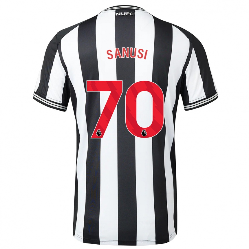 Kids Football Trevan Sanusi #70 Black White Home Jersey 2023/24 T-Shirt Canada