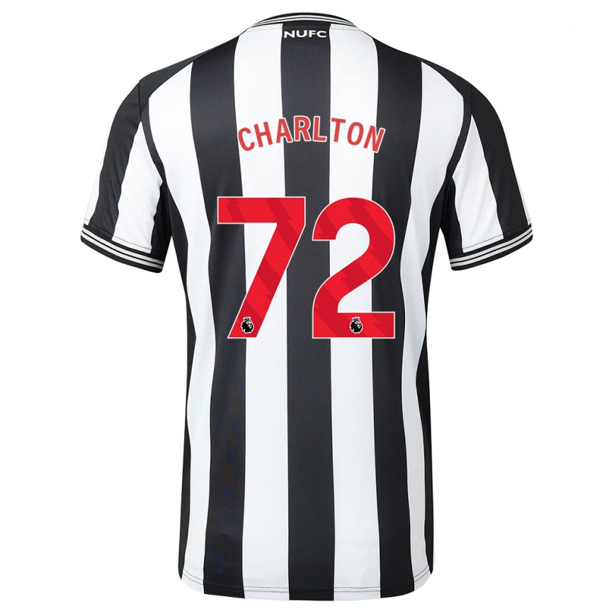 Kids Football Dylan Charlton #72 Black White Home Jersey 2023/24 T-Shirt Canada