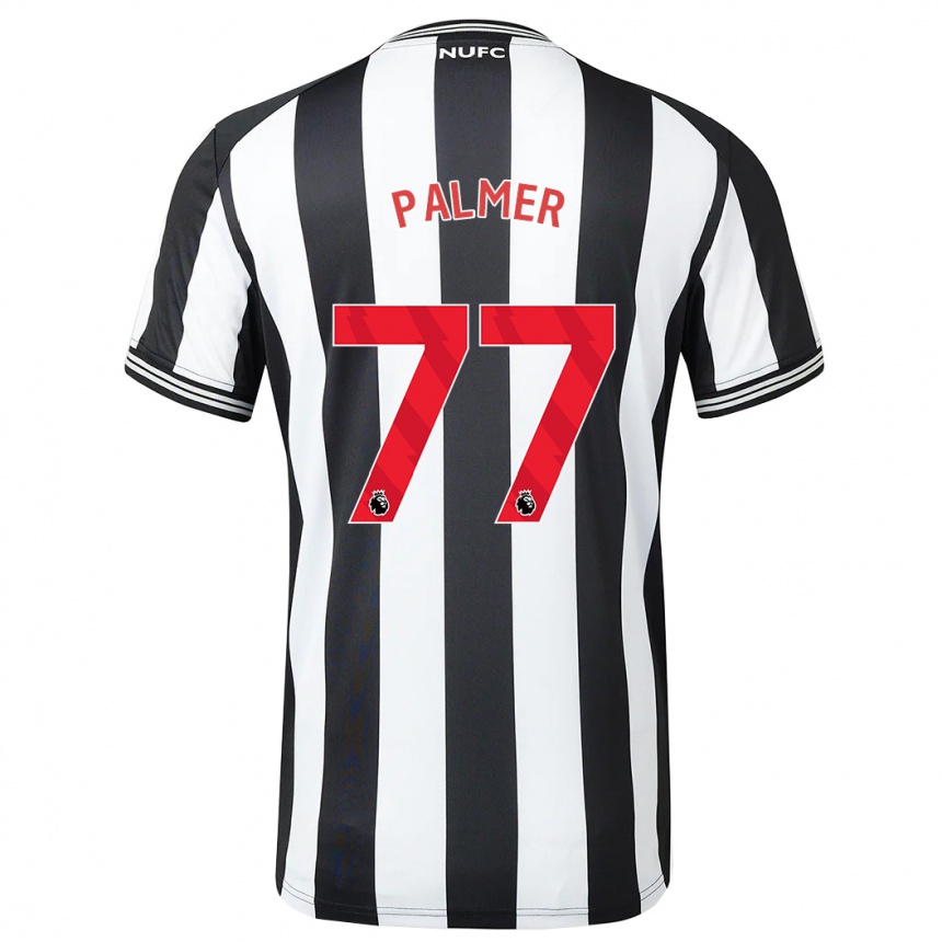 Kids Football Darren Palmer #77 Black White Home Jersey 2023/24 T-Shirt Canada