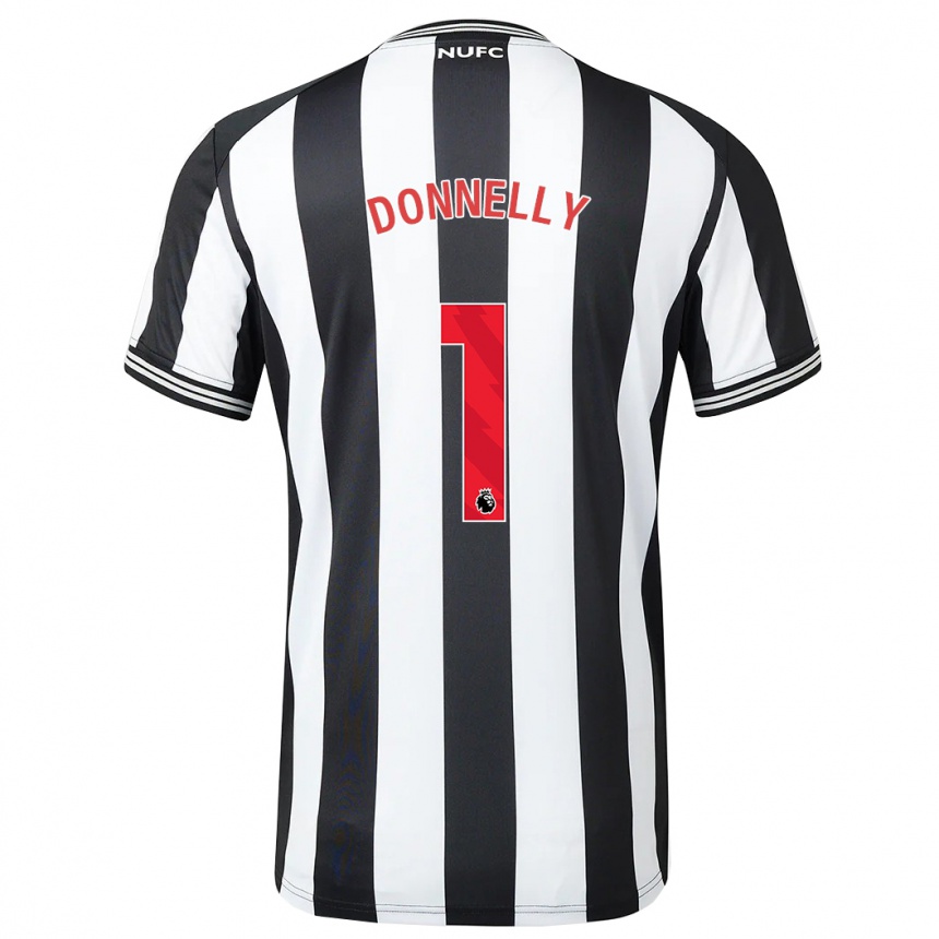 Kids Football Grace Donnelly #1 Black White Home Jersey 2023/24 T-Shirt Canada