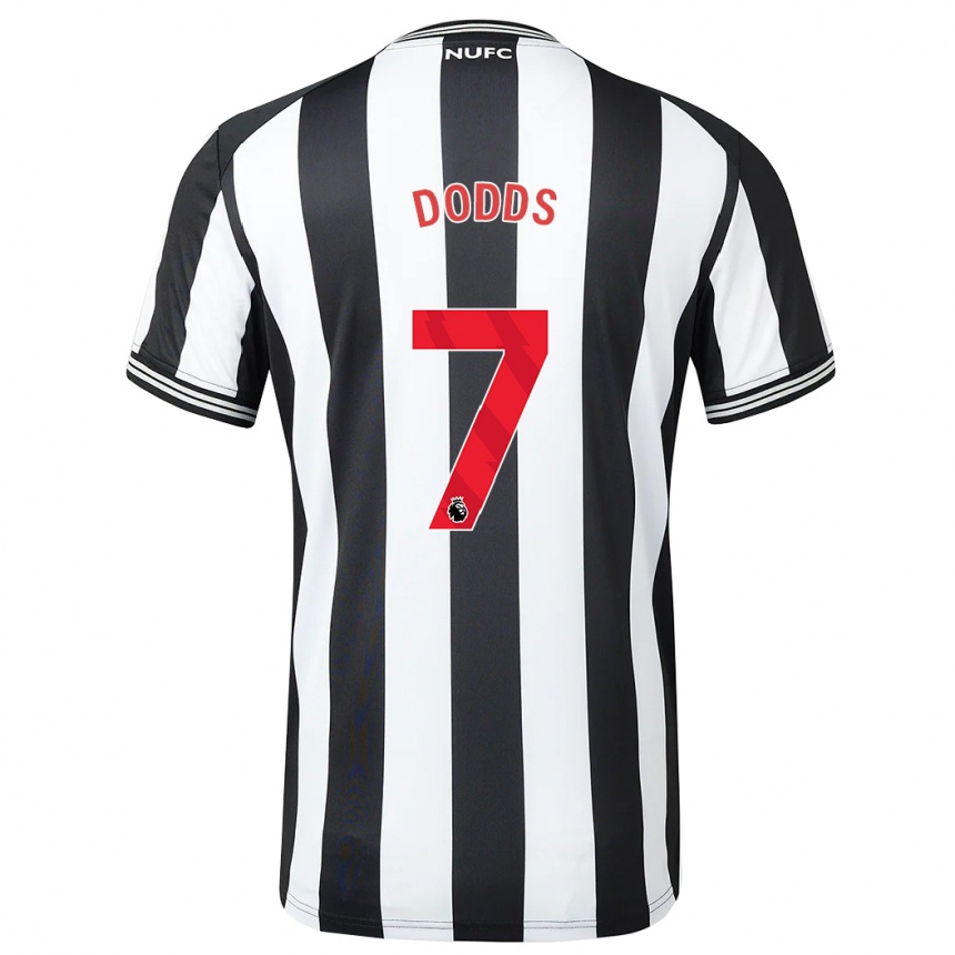 Kids Football Tyler Dodds #7 Black White Home Jersey 2023/24 T-Shirt Canada