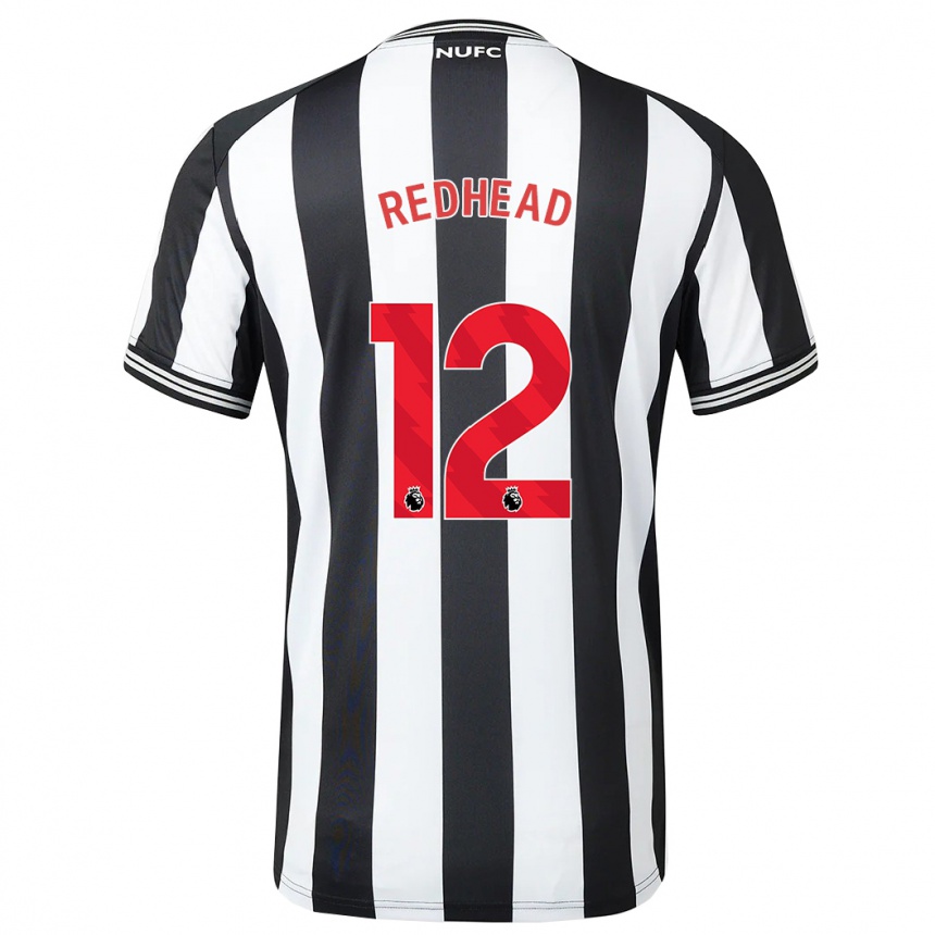 Kids Football Cara Milne-Redhead #12 Black White Home Jersey 2023/24 T-Shirt Canada