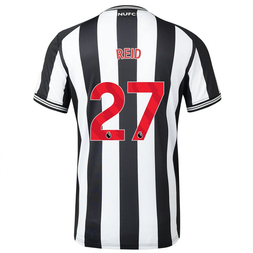 Kids Football Hannah Reid #27 Black White Home Jersey 2023/24 T-Shirt Canada