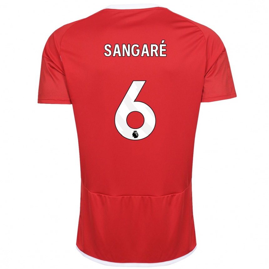 Kids Football Ibrahim Sangaré #6 Red Home Jersey 2023/24 T-Shirt Canada