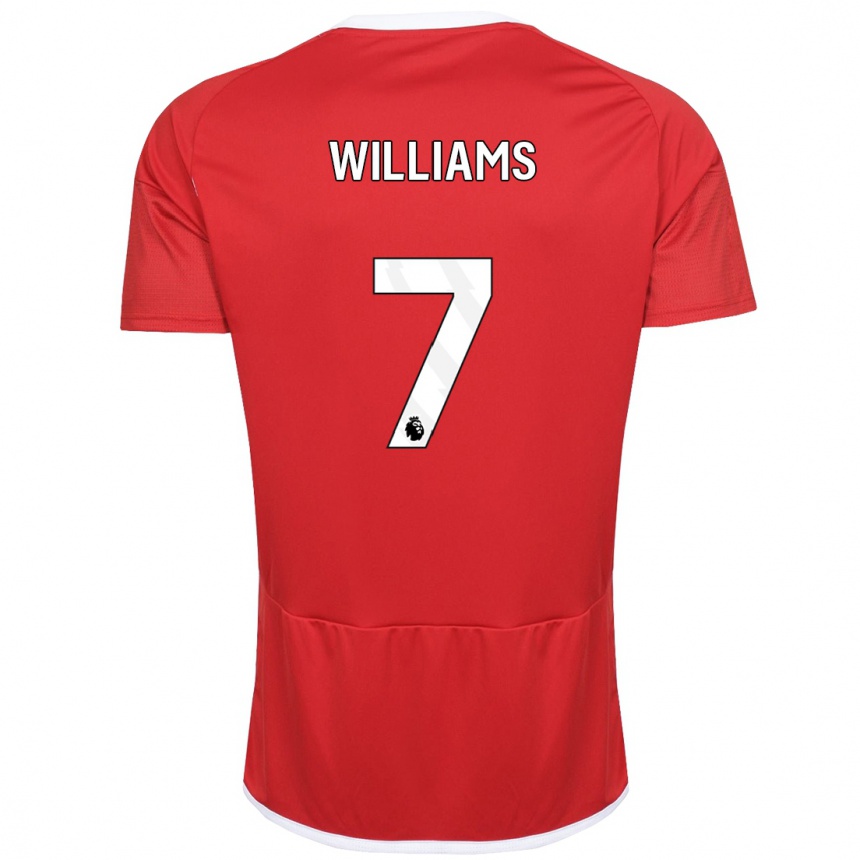 Kids Football Neco Williams #7 Red Home Jersey 2023/24 T-Shirt Canada