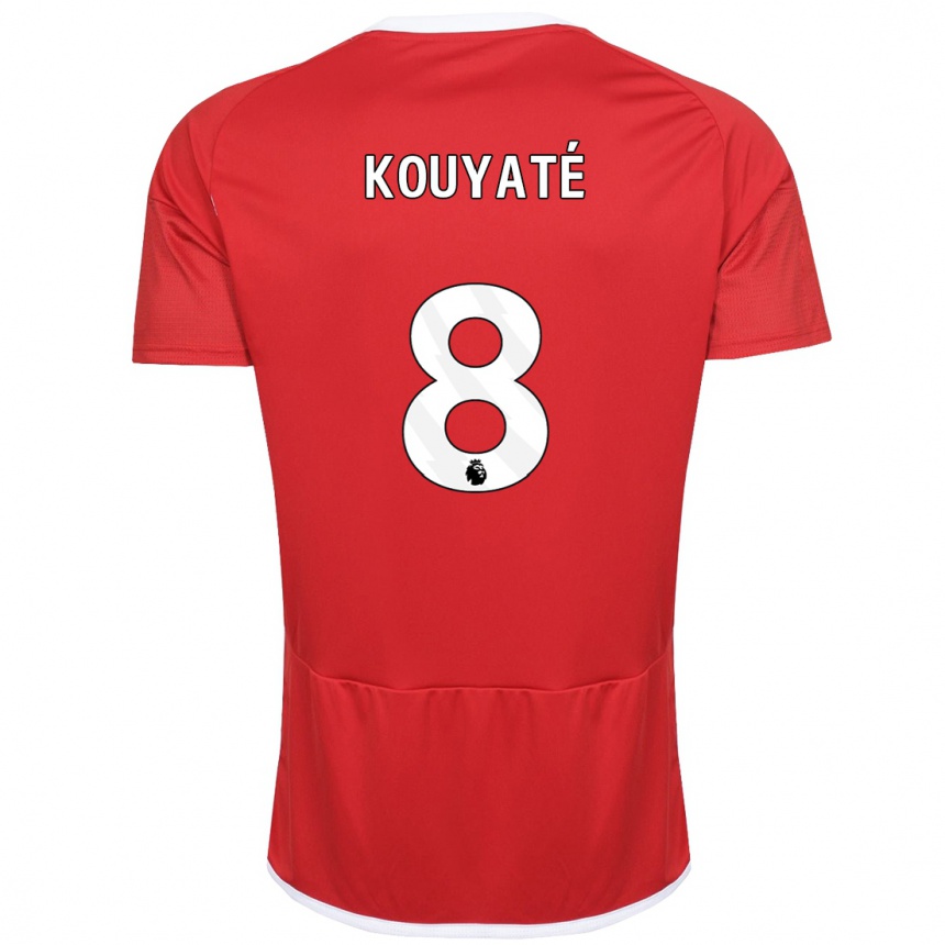 Kids Football Cheikhou Kouyaté #8 Red Home Jersey 2023/24 T-Shirt Canada