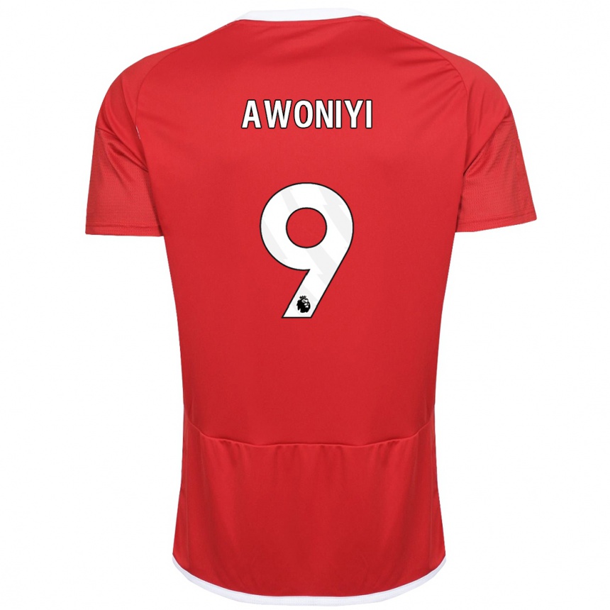 Kids Football Taiwo Awoniyi #9 Red Home Jersey 2023/24 T-Shirt Canada