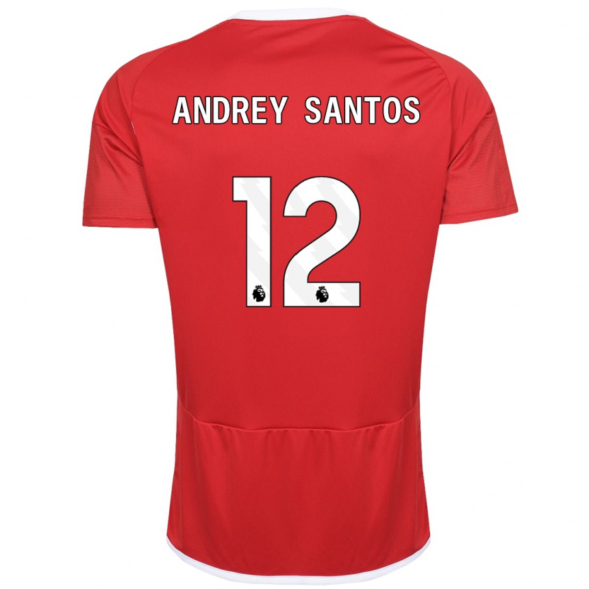 Enfant Football Maillot Andrey Santos #12 Rouge Tenues Domicile 2023/24 Canada