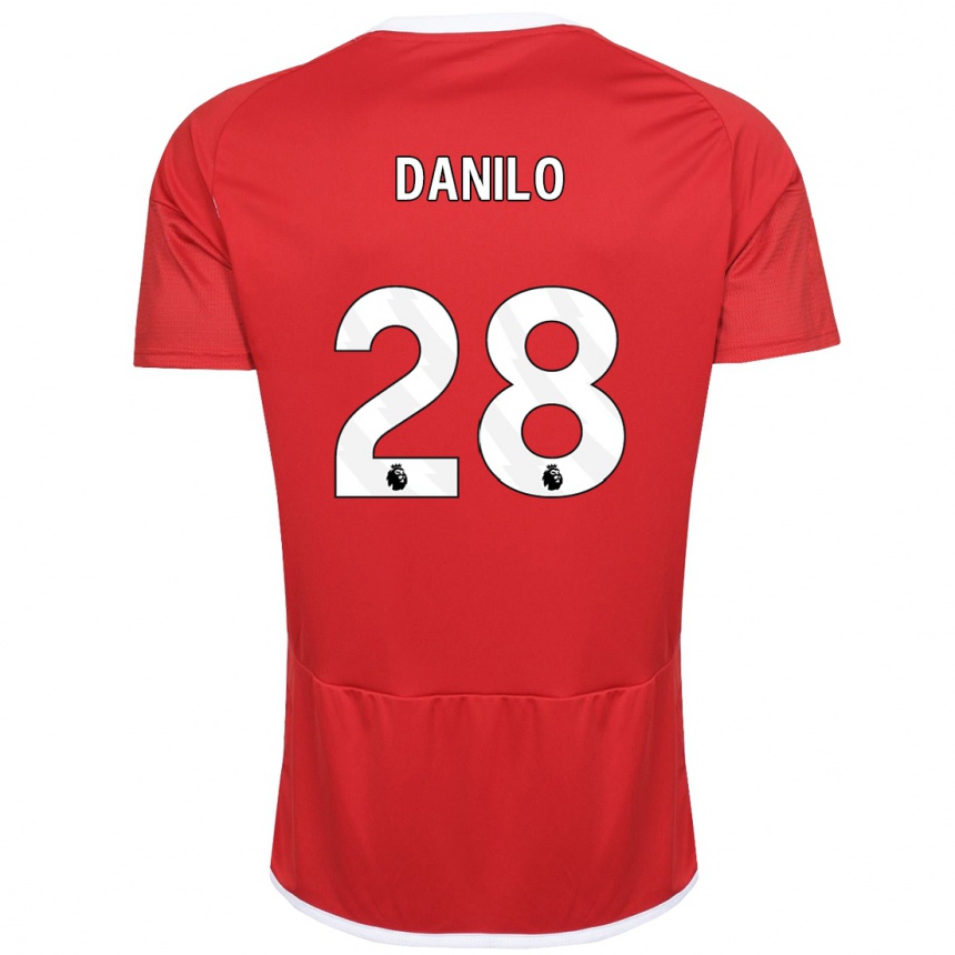 Kids Football Danilo #28 Red Home Jersey 2023/24 T-Shirt Canada