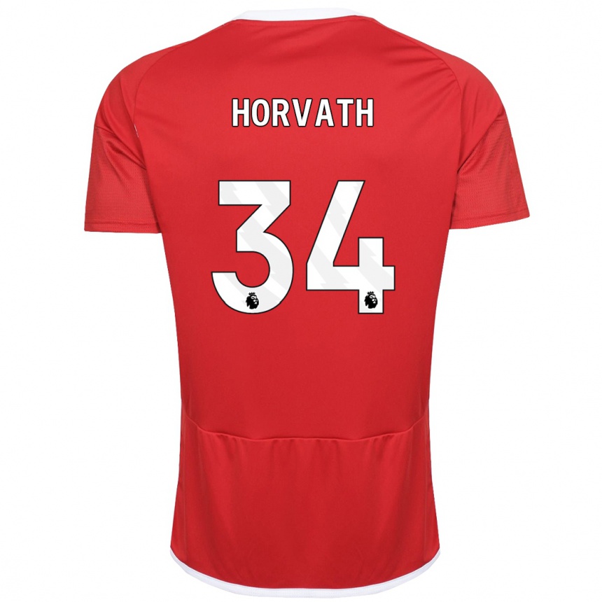 Enfant Football Maillot Ethan Horvath #34 Rouge Tenues Domicile 2023/24 Canada